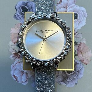 Olivia Burton Under The Sea Bejewelled All Silver Watch With 30mm Face